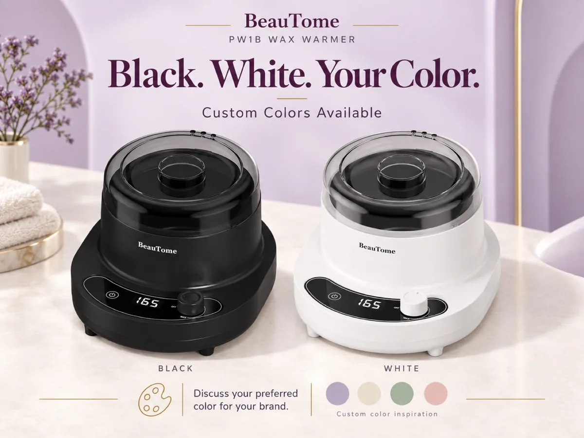 Black and white PW1B heaters with custom color examples