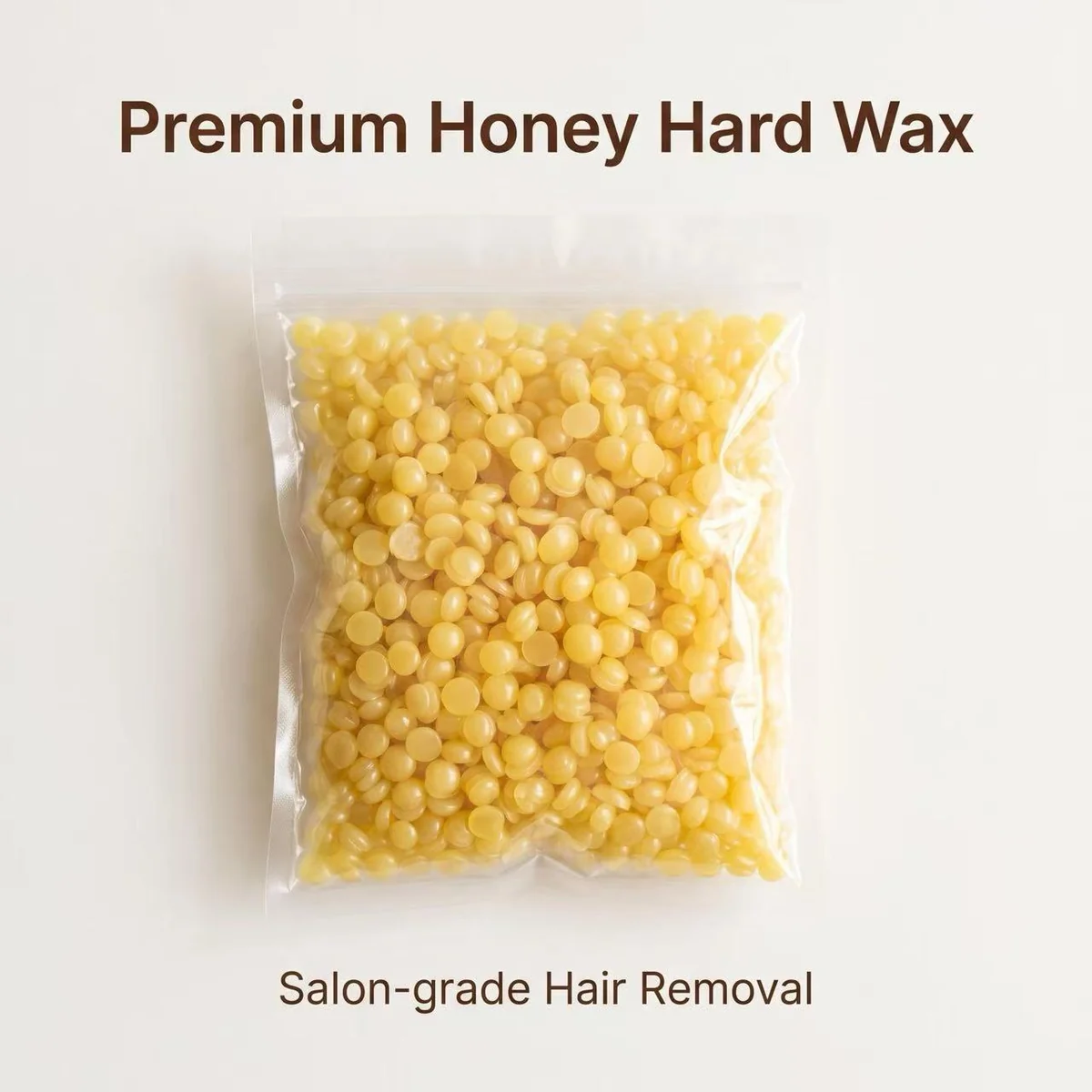 B1 hard wax beads in a resealable pouch, ready for salon replenishment