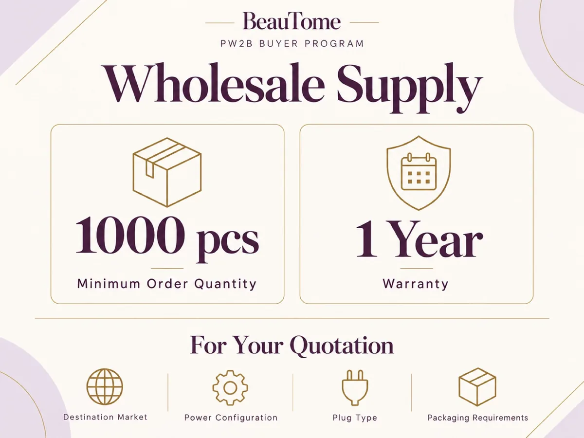 PW2B wholesale supply: MOQ 1000 pcs and 1-year warranty