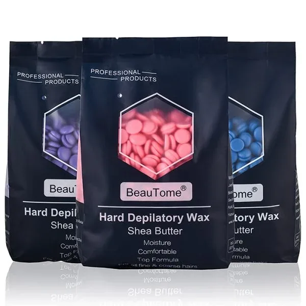 BeauTome hard wax beads optimized for home waxing kits and retail