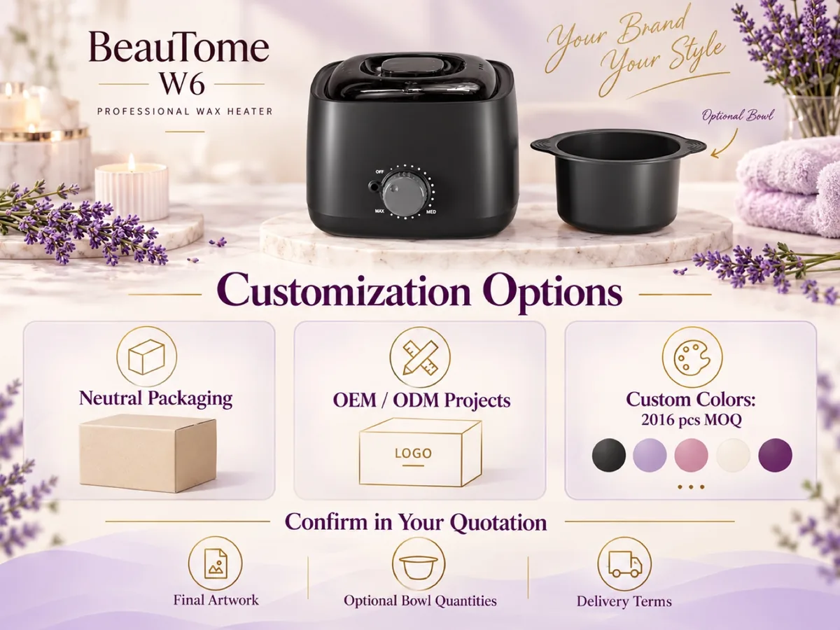 W6 customization, neutral packaging and OEM ODM project requirements