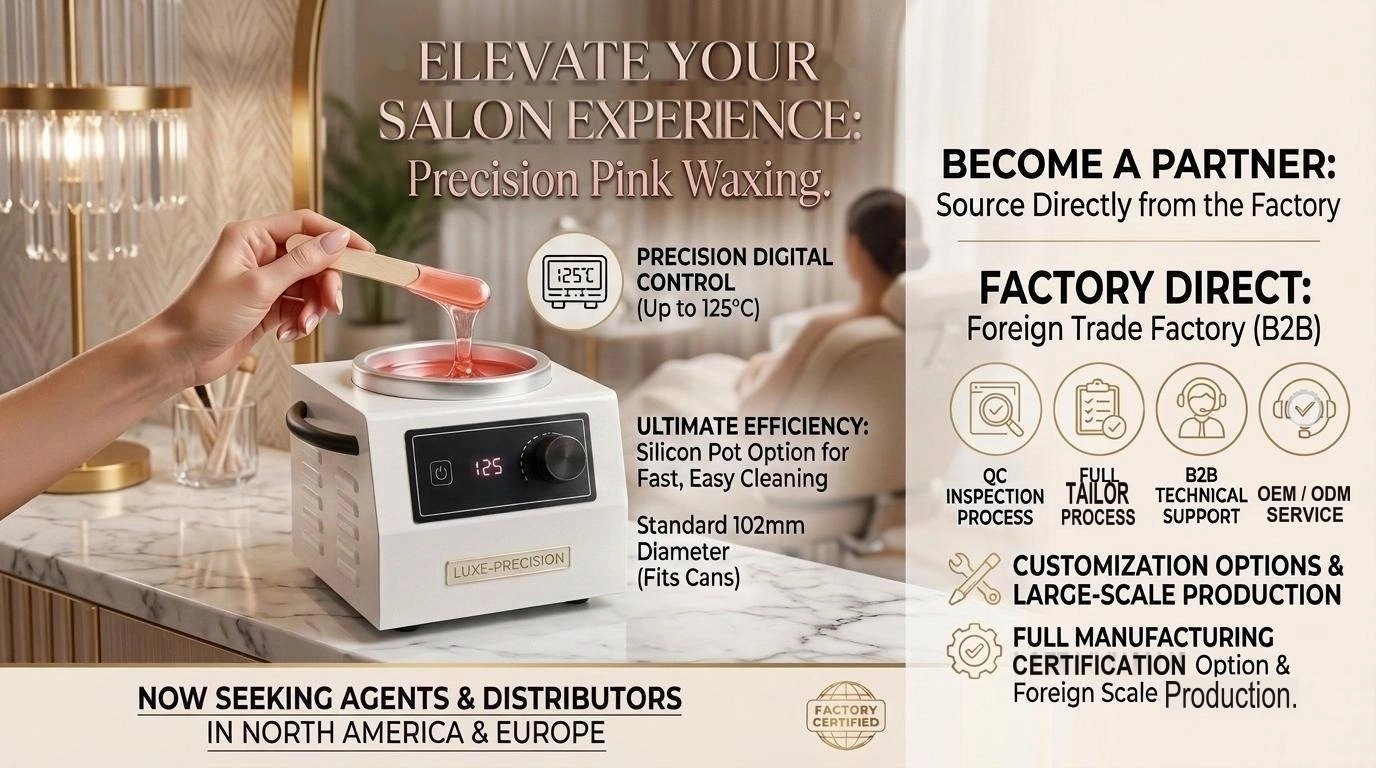 BeauTome factory-direct B2B partnership for wax distributors in North America and Europe — QC inspection, OEM ODM service and large-scale production