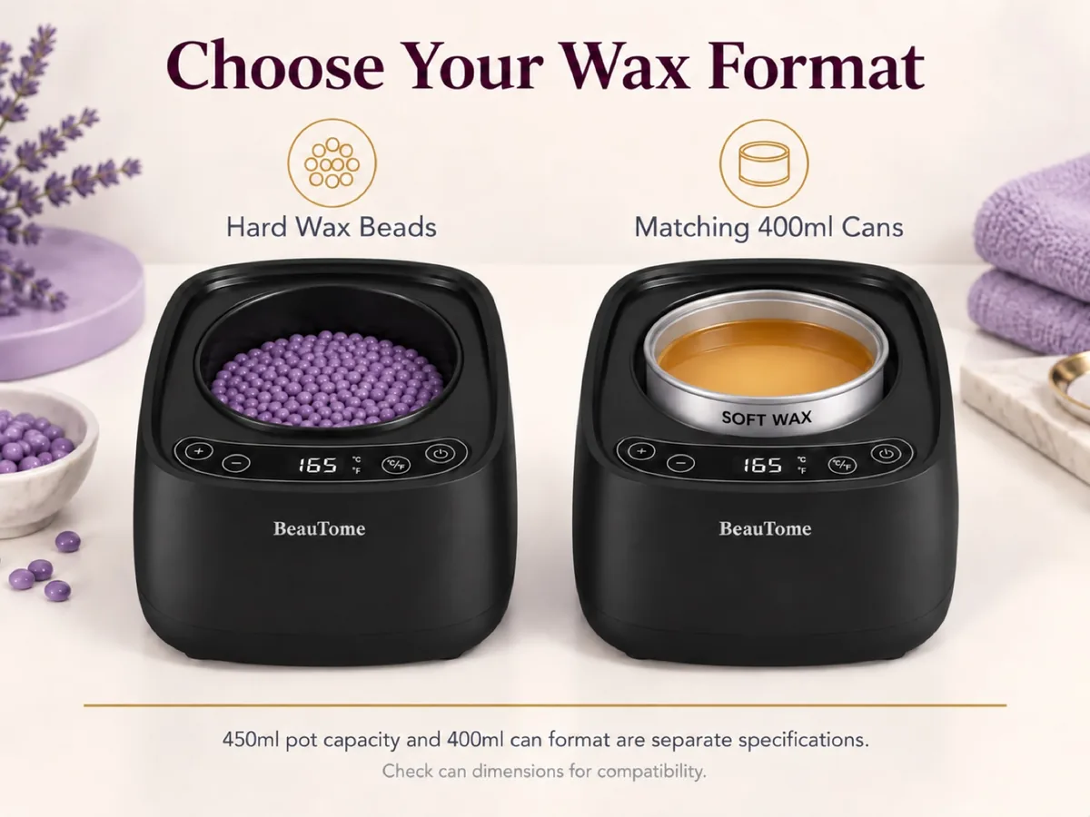 Choose hard wax beads or compatible cans