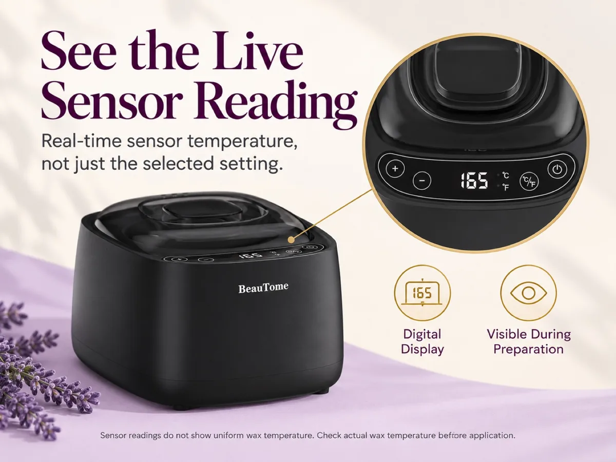 Follow the live sensor temperature