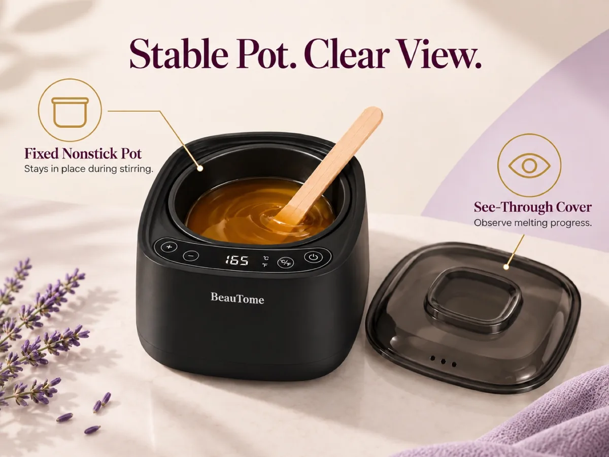 Stir in a stable pot. Observe melting.
