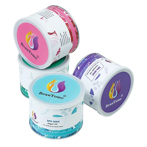 BeauTome all-purpose soft wax — 450g spa wax cans in four colors for strip application