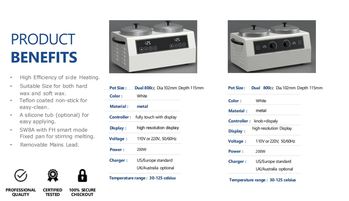 SW6B product benefits and touch vs knob version specification comparison