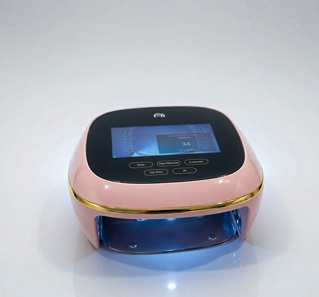 5.5-inch HD touchscreen with 29 interface languages on the AI Smart Nail Lamp V2
